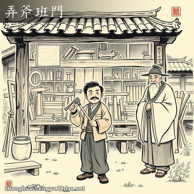 弄斧班門 配图