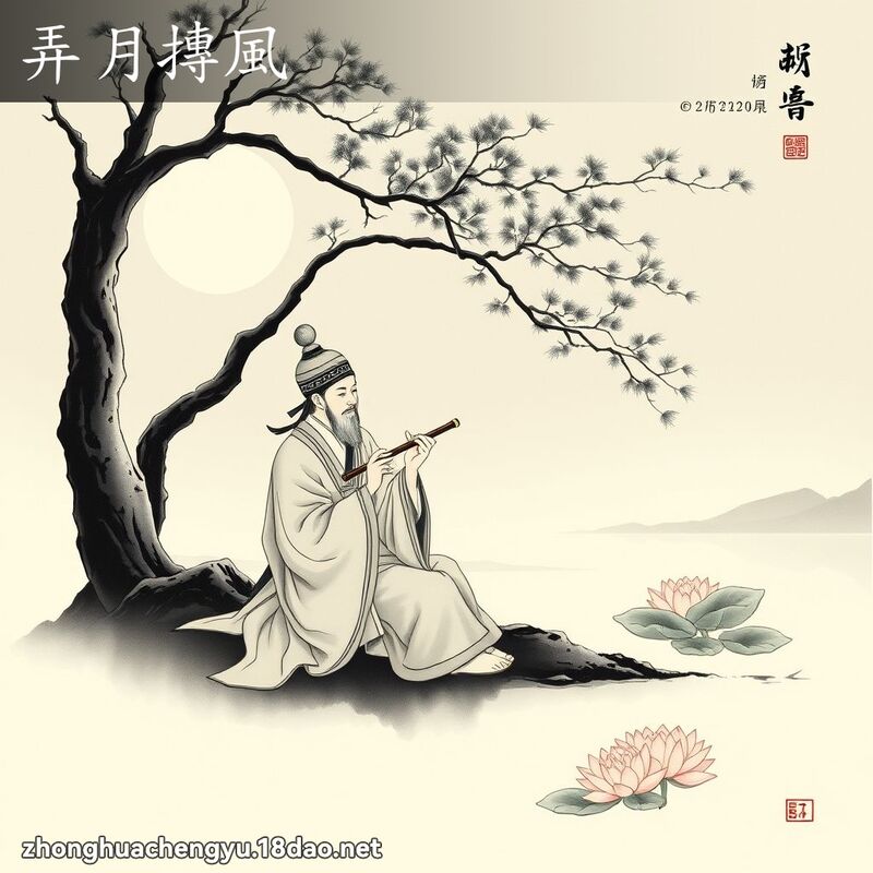 弄月摶風 配图