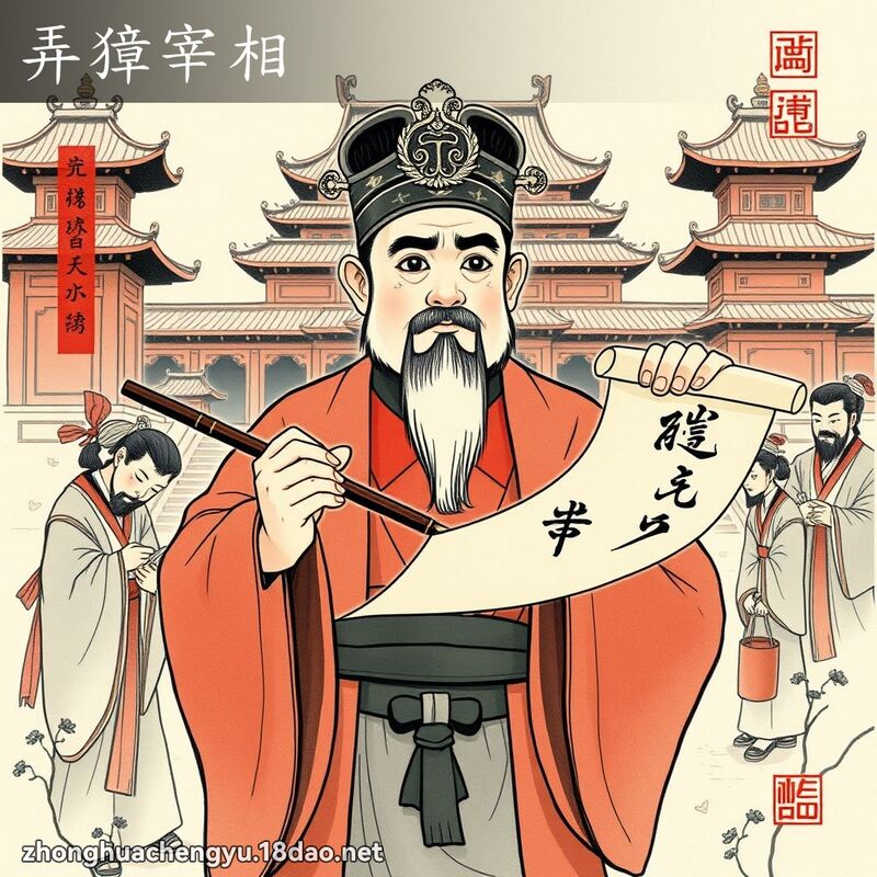 弄獐宰相 - 中华成语配图