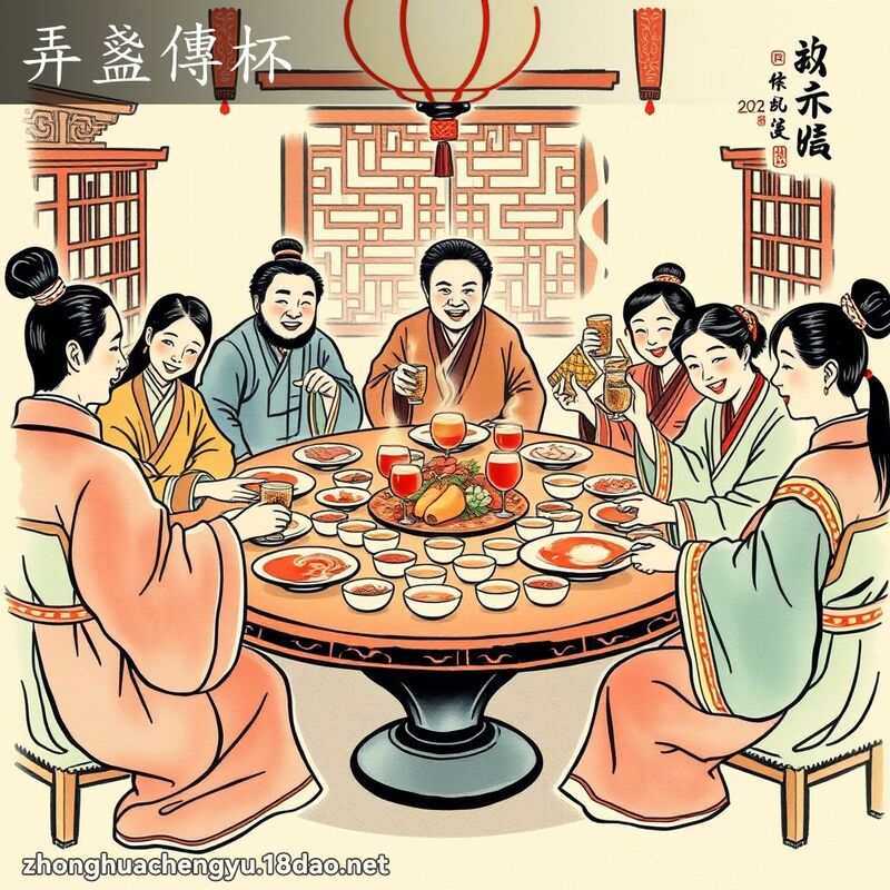 弄盞傳杯 配图