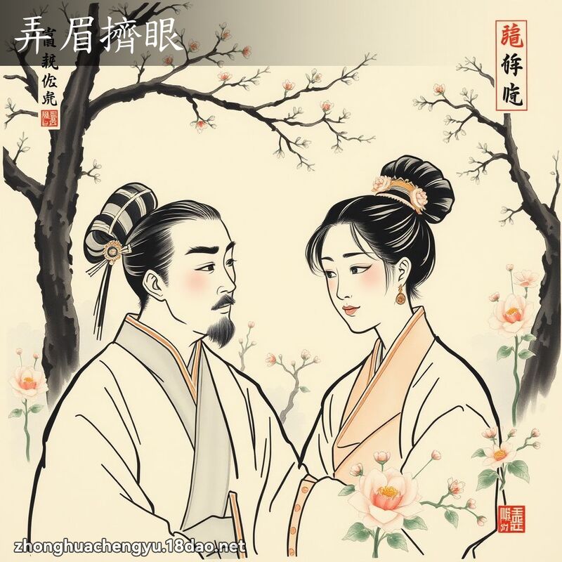 弄眉擠眼 配图