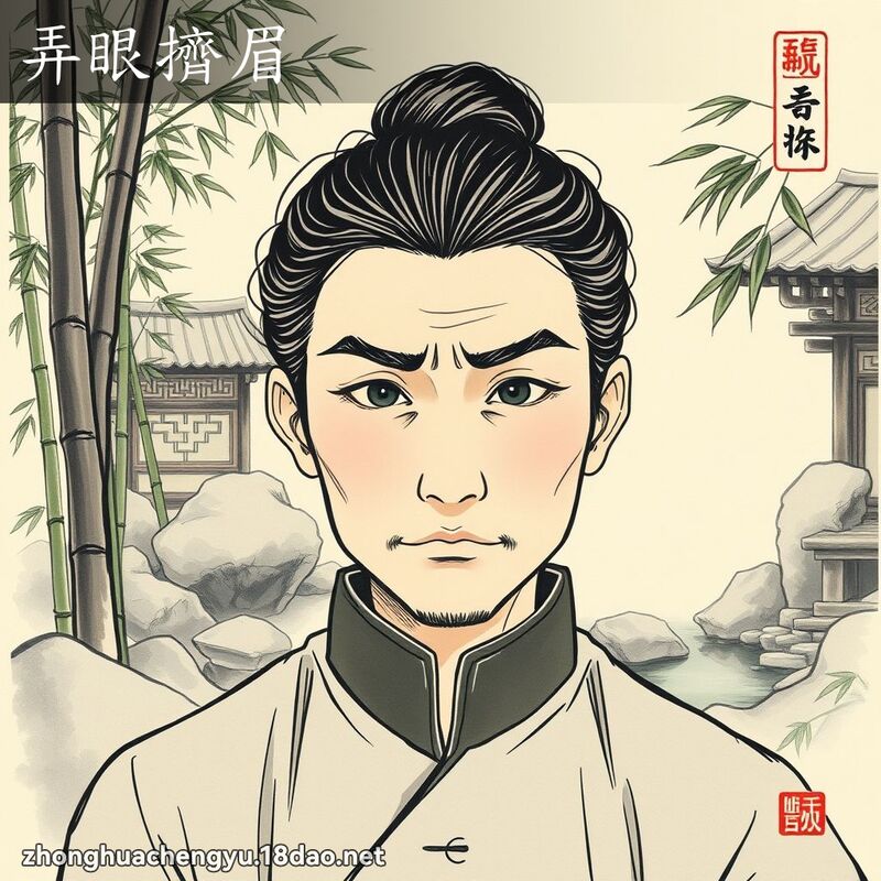 弄眼擠眉 配图
