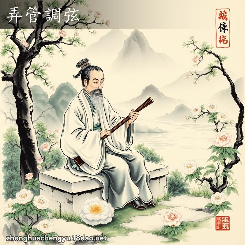 弄管調弦 配图