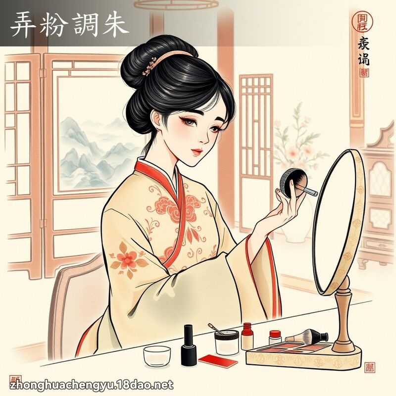 弄粉調朱 配图