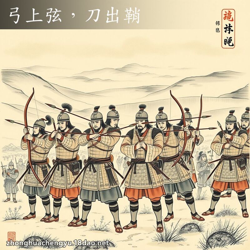 弓上弦,刀出鞘 配图