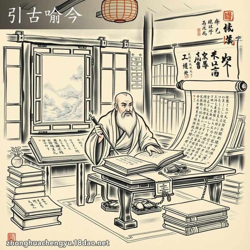 引古喻今 配图
