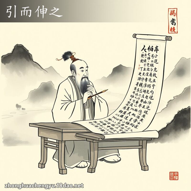 引而伸之 配图