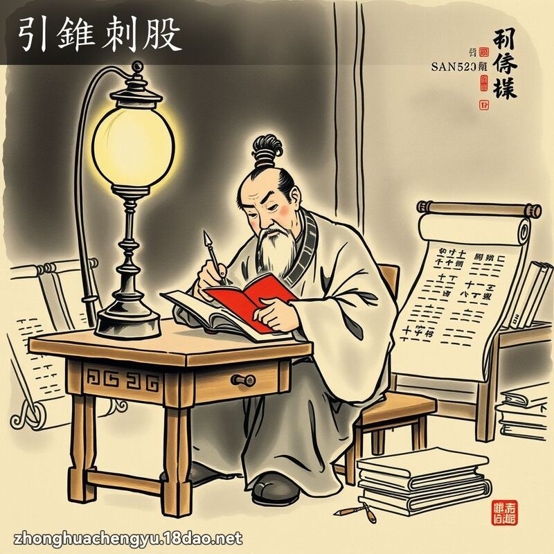 引錐刺股 配图