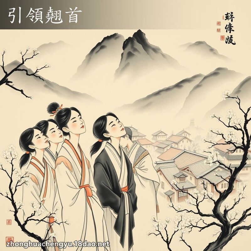 引領翹首 配图