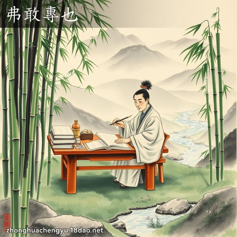 弗敢專也 配图