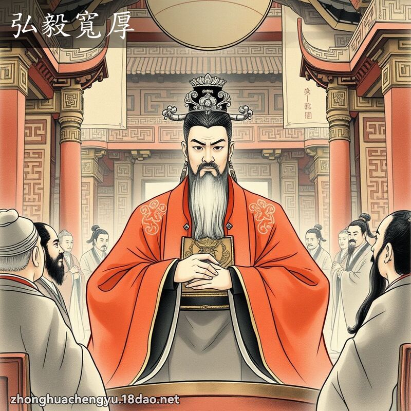弘毅寬厚 配图