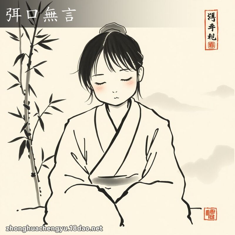 弭口無言 配图