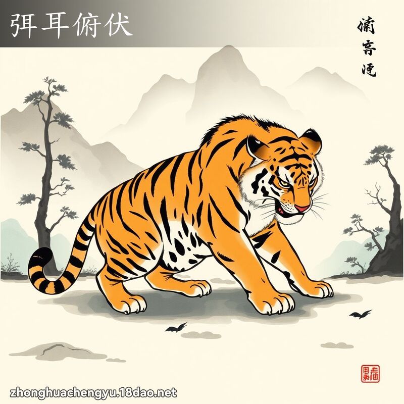 弭耳俯伏 配图