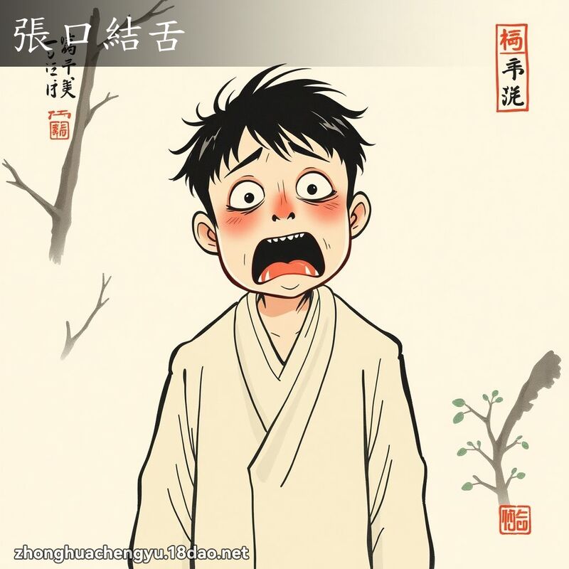 張口結舌 配图