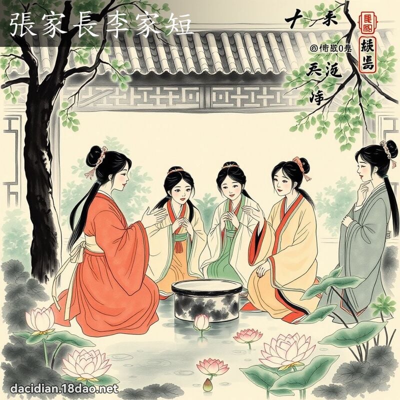 張家長李家短 - 中華成語配圖