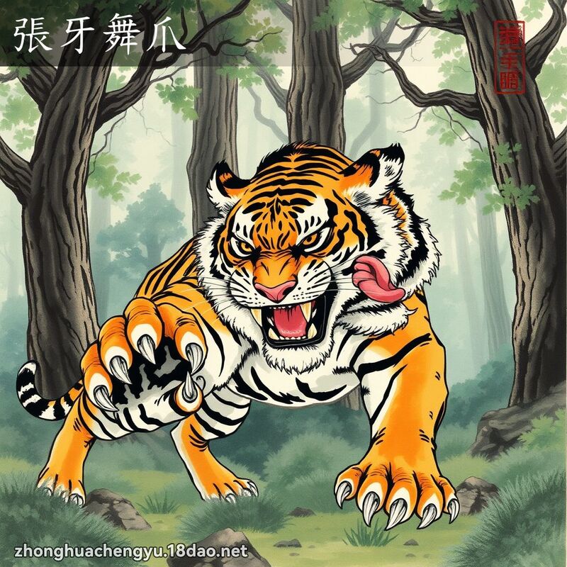 張牙舞爪 配图