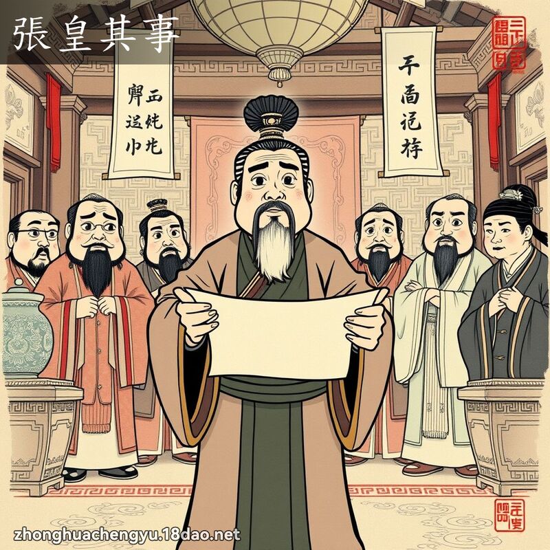 张皇其事 - 中华成语配图