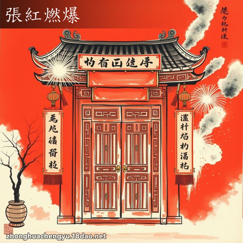 张红燃爆 - 中华成语配图
