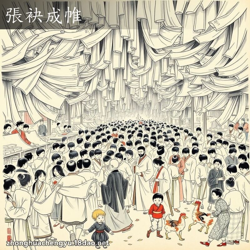 張袂成帷 - 中華成語配圖