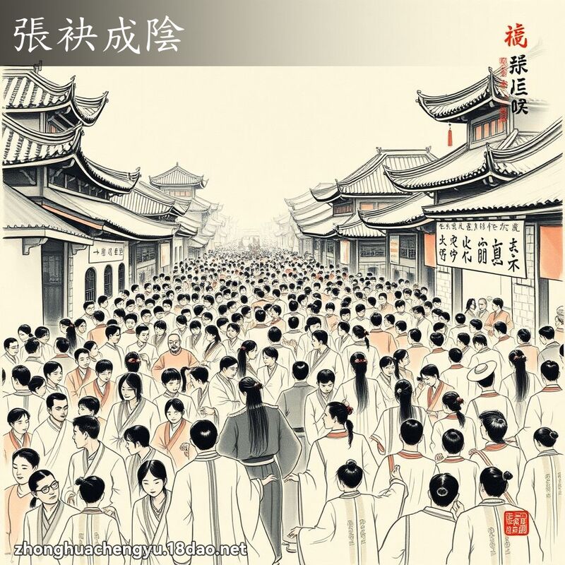 张袂成阴 - 中华成语配图