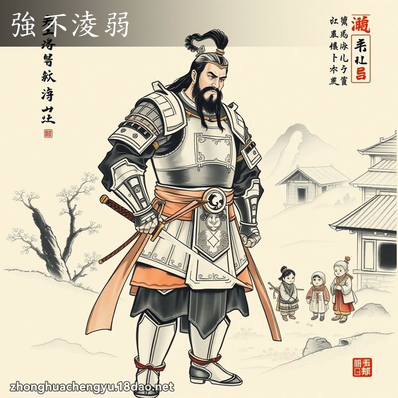 强不凌弱 - 中华成语配图
