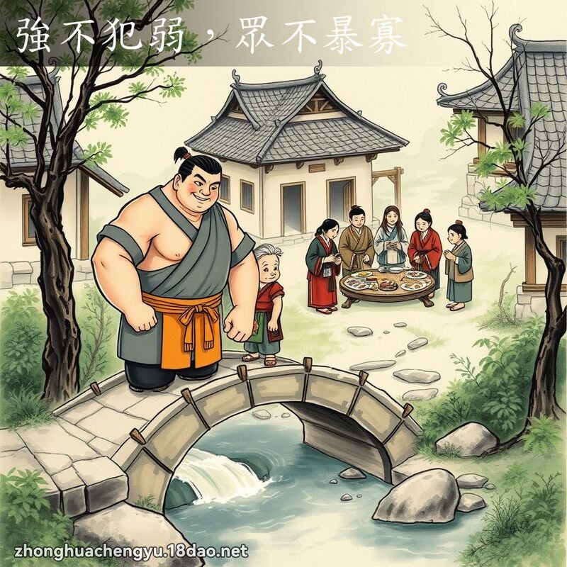 強不犯弱，眾不暴寡 - 中華成語配圖