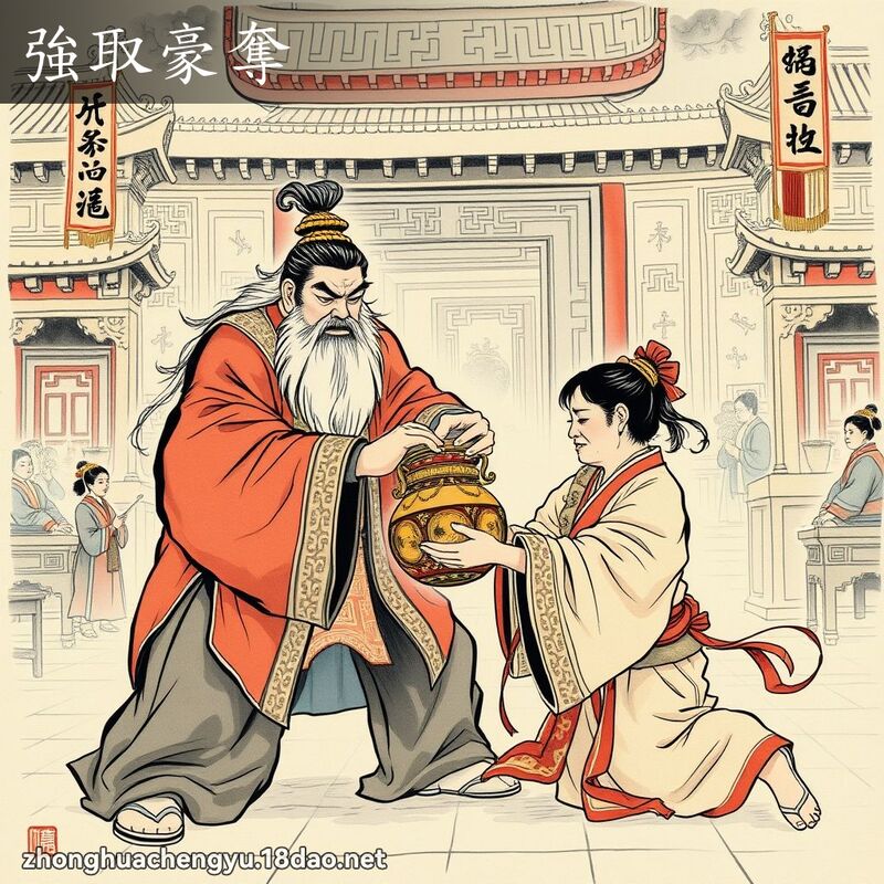 強取豪奪 - 中華成語配圖