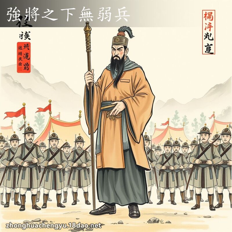 强將之下无弱兵 - 中华成语配图