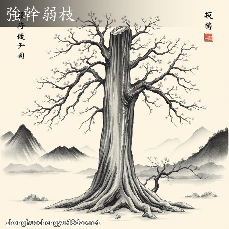 强干弱枝 - 中华成语配图
