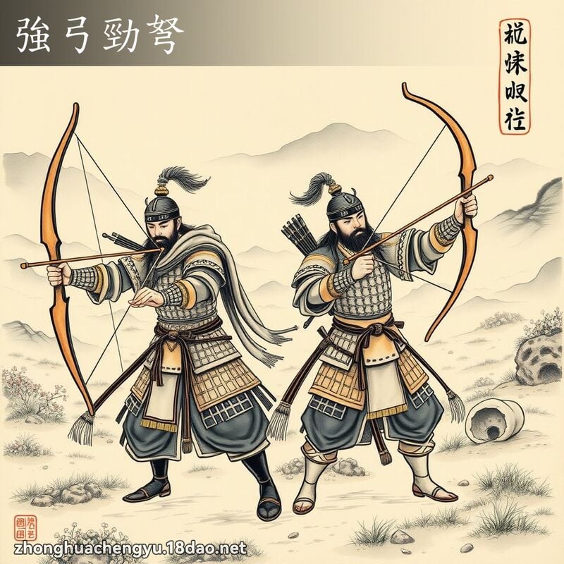 强弓劲弩 - 中华成语配图