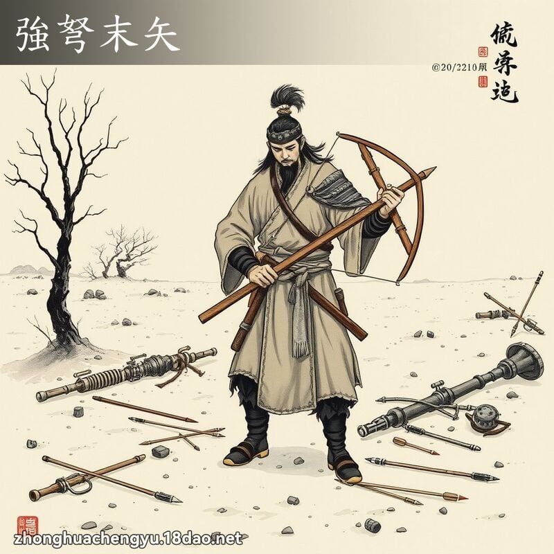 强弩末矢 - 中华成语配图