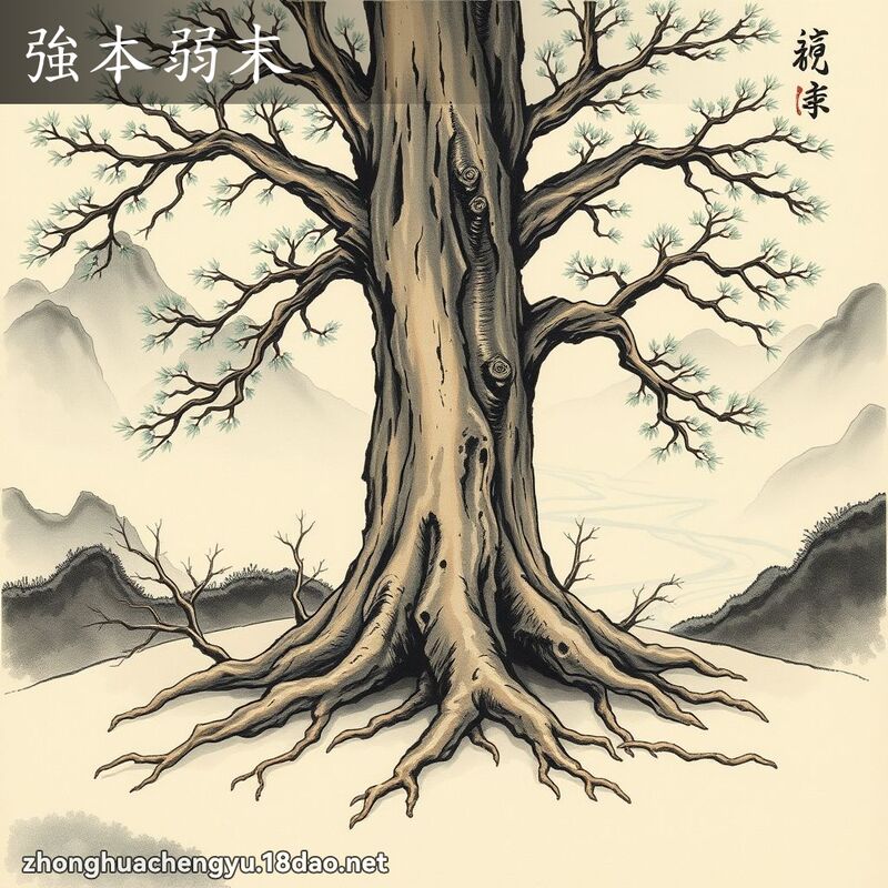 强本弱末 - 中华成语配图