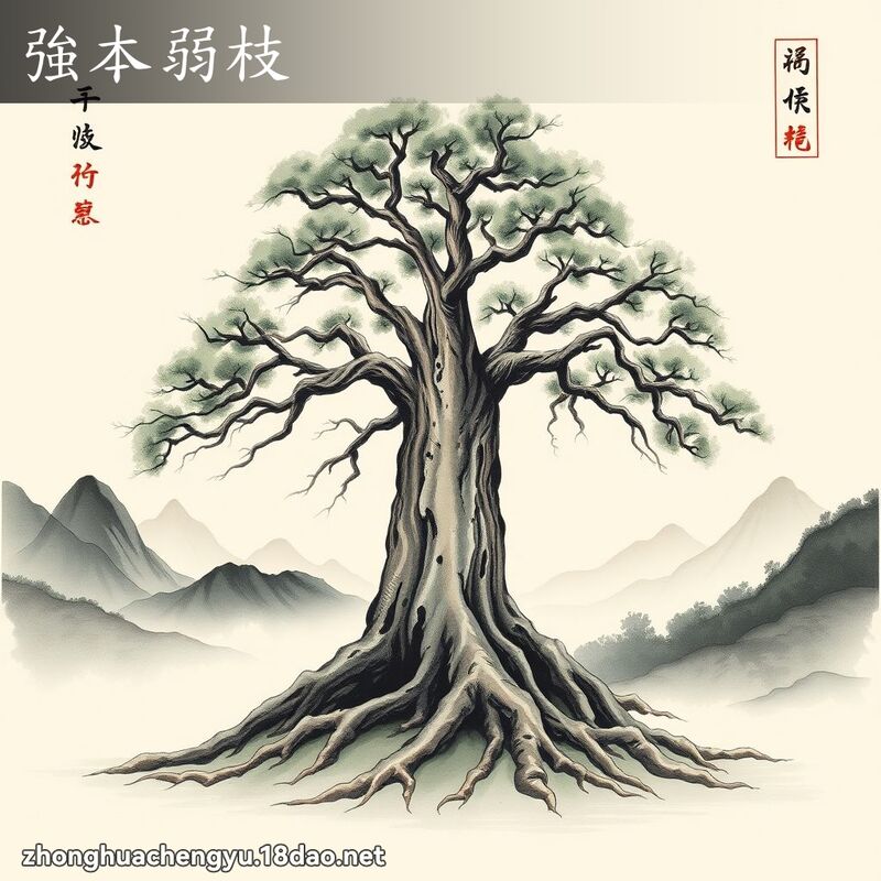 強本弱枝 - 中華成語配圖
