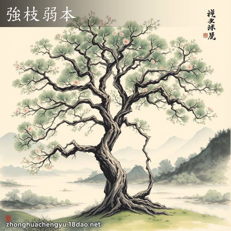 强枝弱本 - 中华成语配图