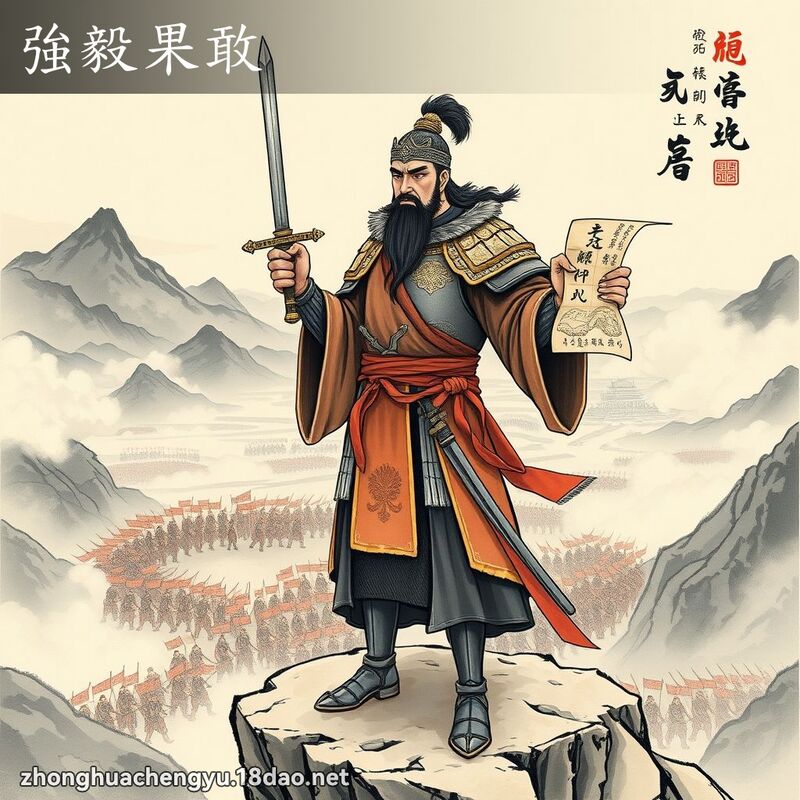 強毅果敢 - 中華成語配圖