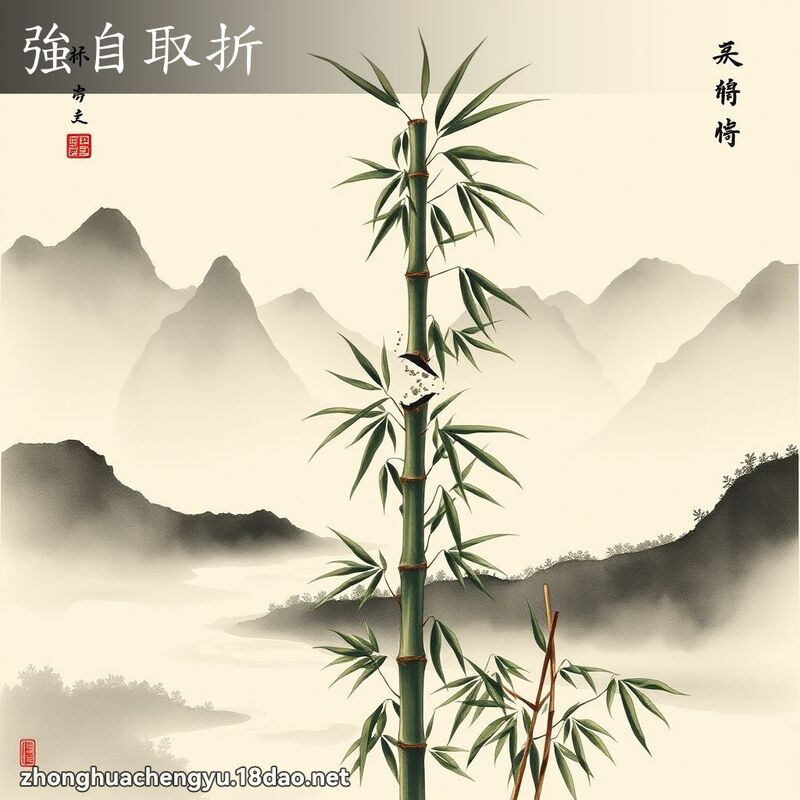 强自取折 - 中华成语配图