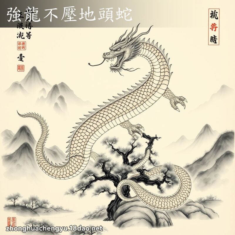 強龍不壓地頭蛇 - 中華成語配圖