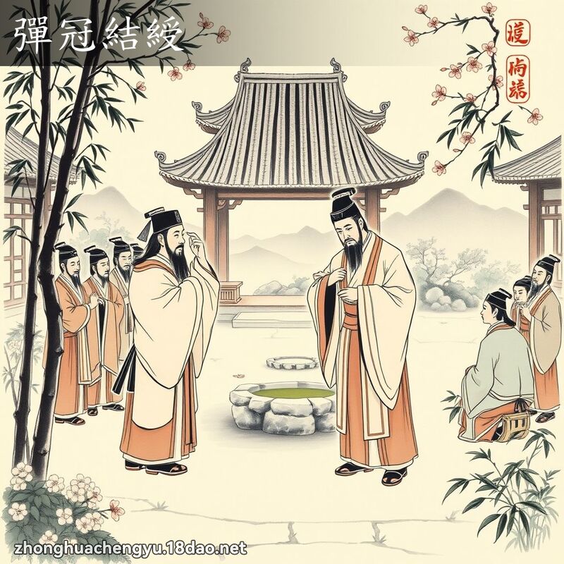 彈冠結綬 - 中華成語配圖