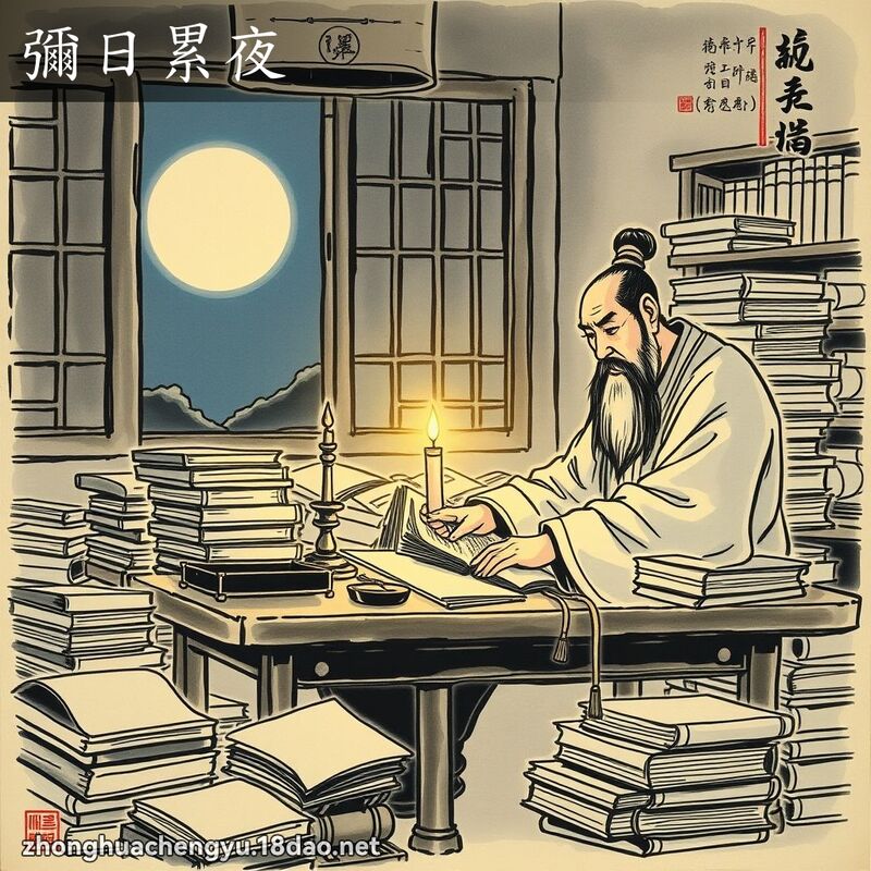 彌日累夜 配图