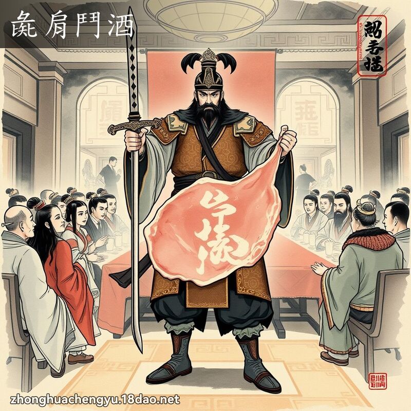 彘肩鬥酒 - 中華成語配圖