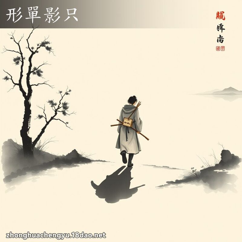 形單影只 - 中華成語配圖