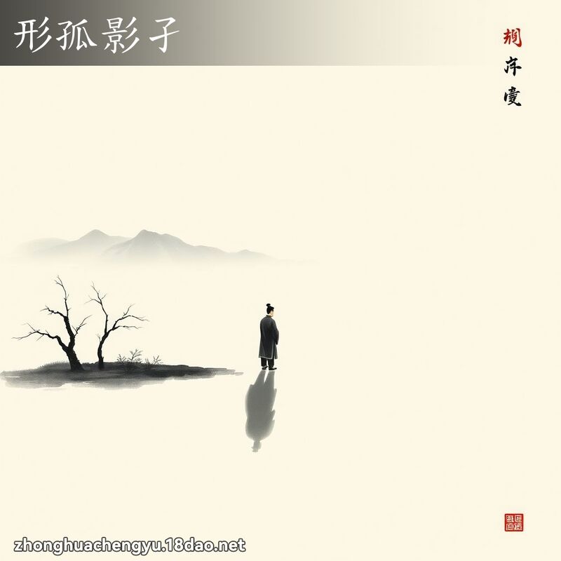 形孤影孑 - 中华成语配图