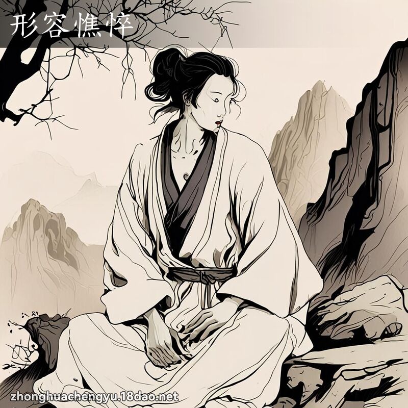 形容憔悴 配图