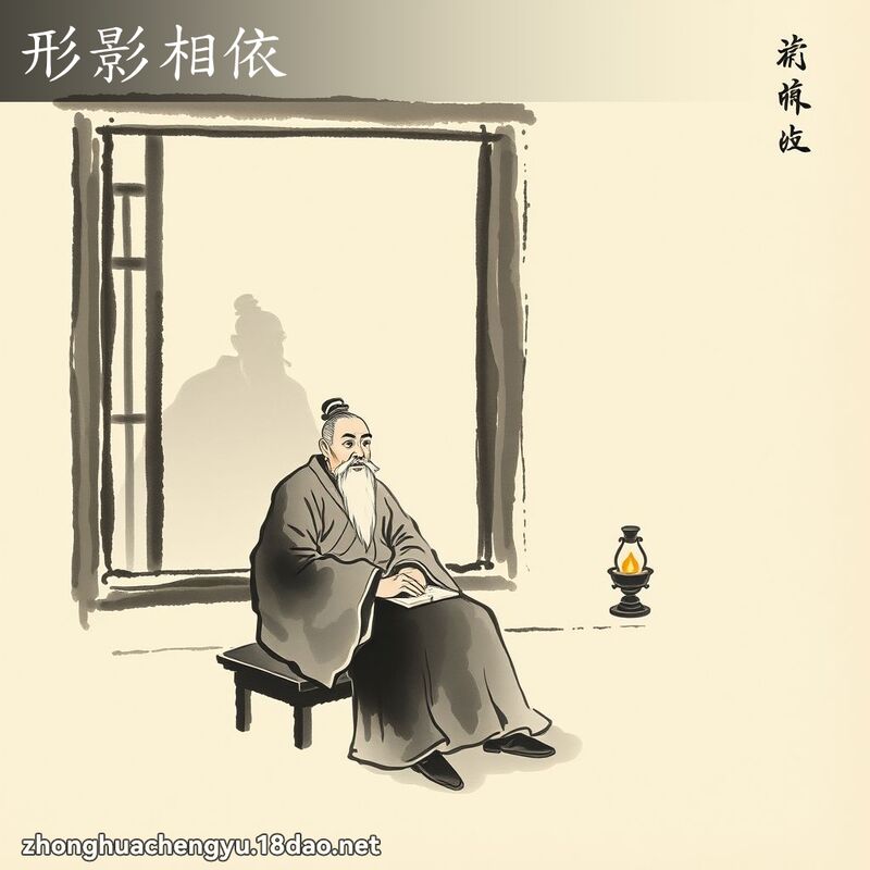 形影相依 - 中华成语配图
