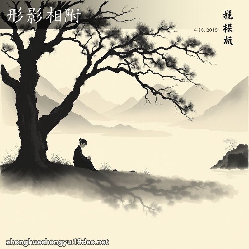 形影相附 - 中华成语配图