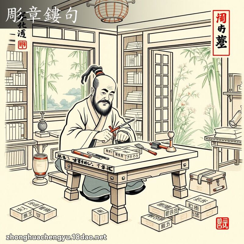 彫章鏤句 配图