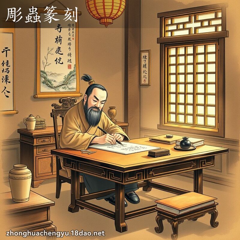 彫虫篆刻 - 中华成语配图