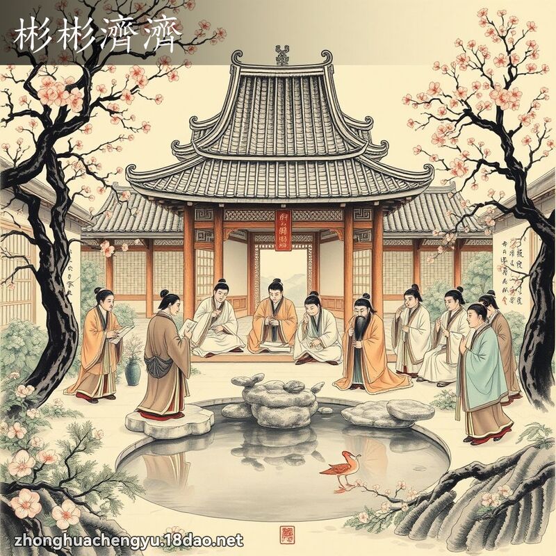 彬彬濟濟 - 中華成語配圖
