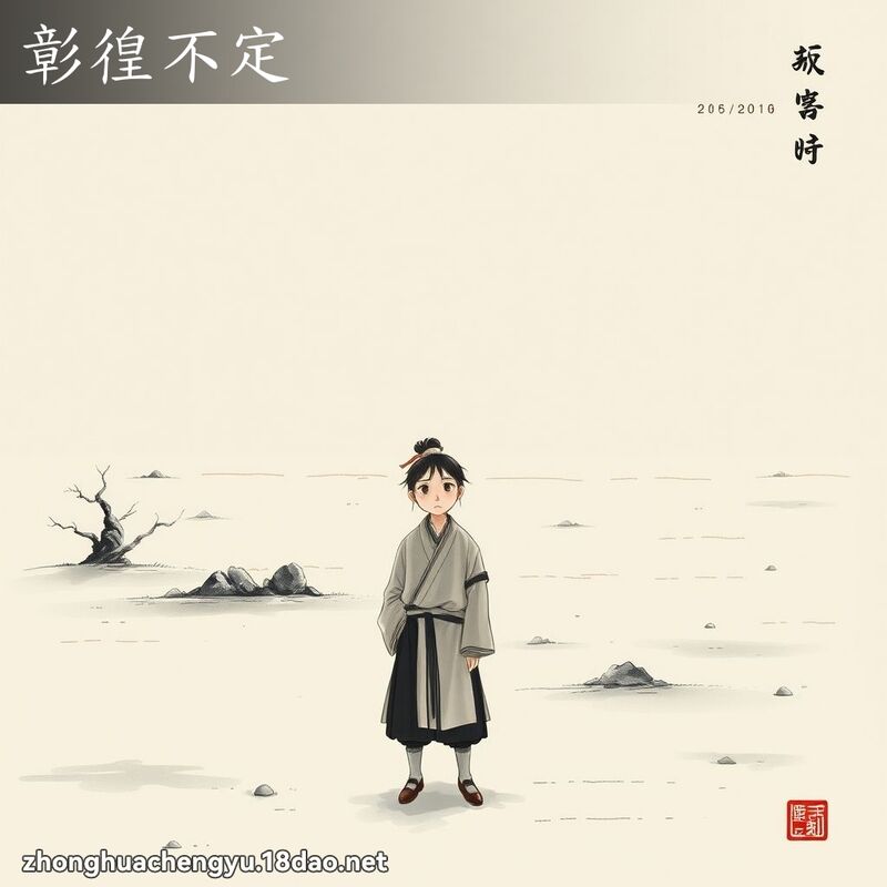 彰徨不定 - 中华成语配图
