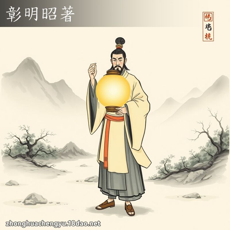 彰明昭著 - 中華成語配圖